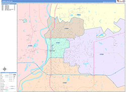 Terre Haute Wall Map Color Cast Style 2026